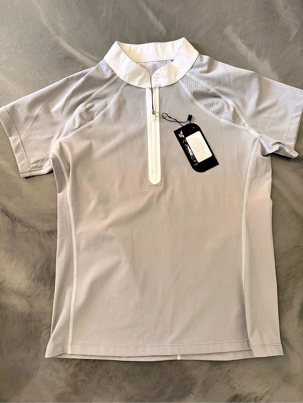 NWT Calliope Women's Golf Top Grey/White Size Medium